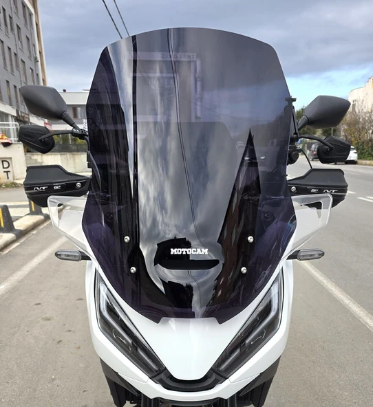 MOTOCAM Honda NT 1100 Ön Cam 2021-2024 Model 59cm Siyah Renkli 4mm İADE YOKTUR ürün görseli 1