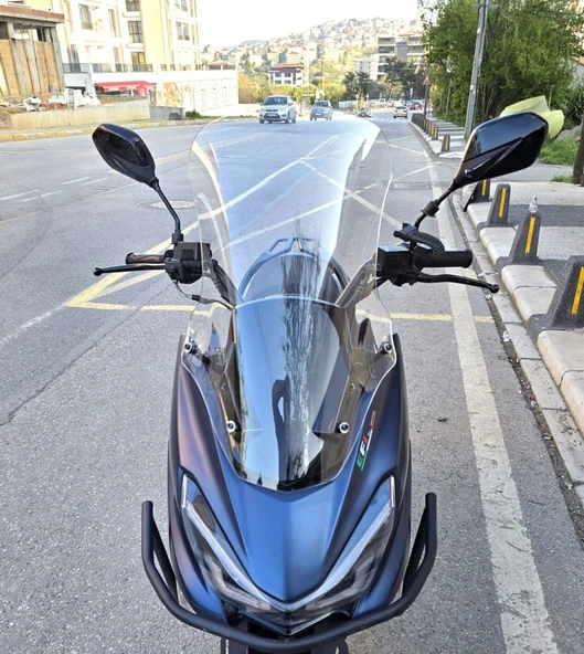 MOTOCAM Küba Newlight 125 Pro Ön Cam 2023-2026 Model 58cm Şeffaf Renkli 4mm ORİJİNAL BOYLU ürün görseli 1