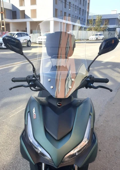 MOTOCAM Yamaha Mio Aerox 125 Ön Cam 2023-2026 Model 54cm Şeffaf Renkli 4mm ürün görseli 1