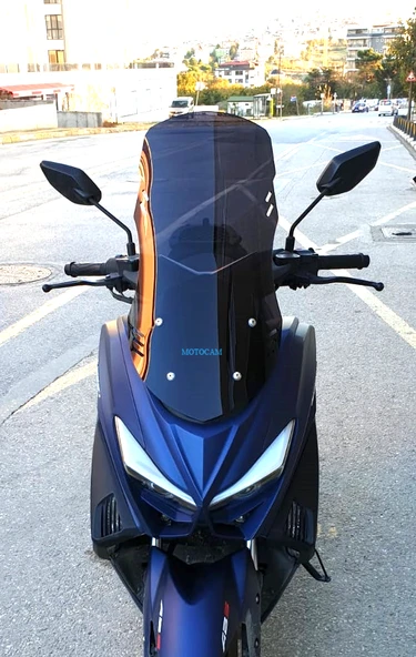 MOTOCAM Arora Max T Easy 125 Ön Cam 2022-2026 Model 65cm Siyah Renkli 4mm ORTA BOYLU ürün görseli 1