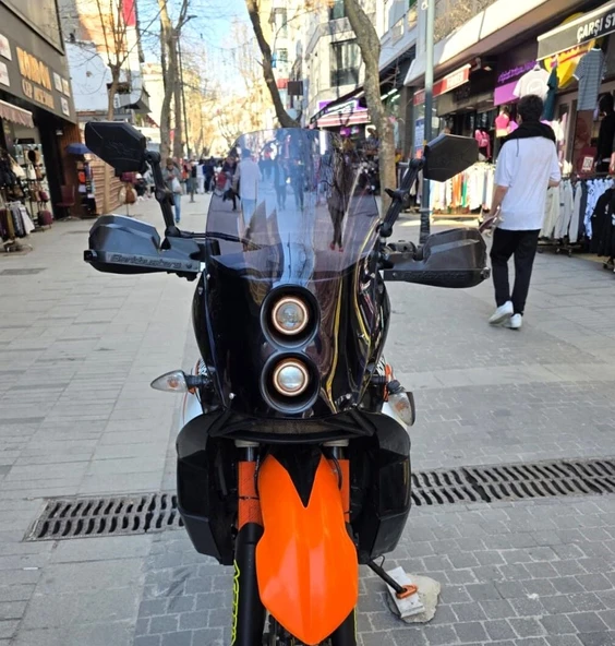 MOTOCAM KTM 950-990 Adventure KİT RALLY  Ön Cam 2006-2013 Model 51cm Füme Renkli 4mm ürün görseli 1