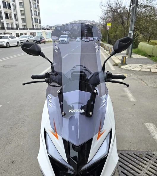 MOTOCAM SFM Lahos Ön Cam 2024-2026 Model 65cm Füme Renkli 4mm ürün görseli 1