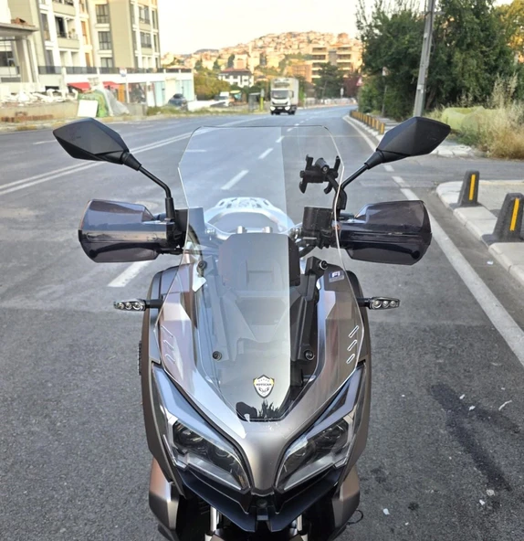 MOTOCAM RKS Reale 125 Ön Cam 2023-2026 Model 55cm Şeffaf Renkli 4mm KISA SPOR CAM ürün görseli 1