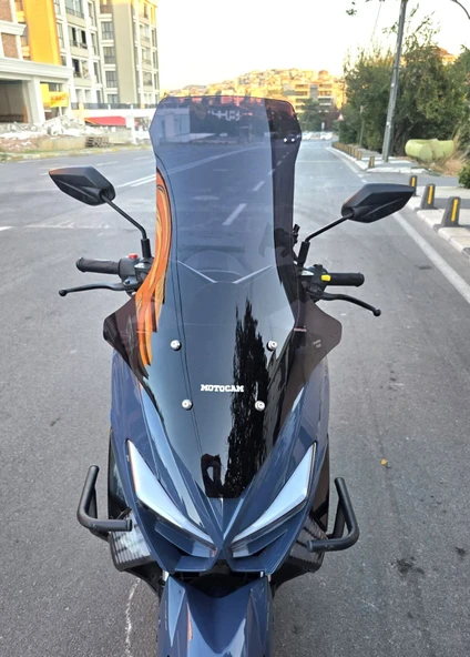 MOTOCAM Küba Newcity 125 Ön Cam 2023-2026 Model 78cm Siyah Renkli 4mm UZUN ürün görseli 1