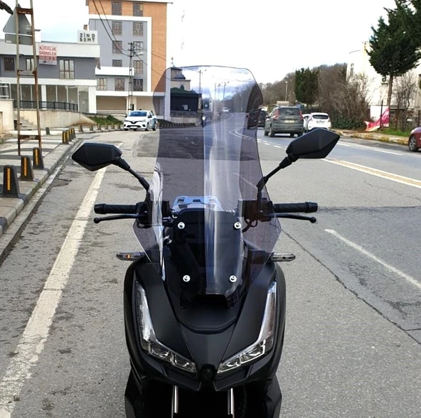MOTOCAM Salcano Wind 150 Ön Cam 2023-2026 Model 75cm Füme Renkli 4mm ürün görseli 1