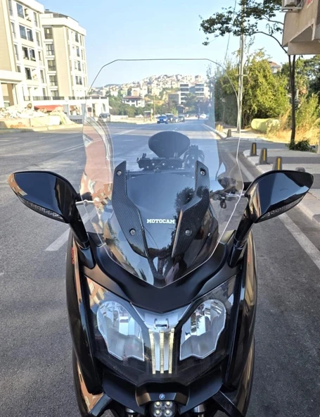 MOTOCAM Bmw C 650 GT Ön Cam 2011-2018 Model 75cm Şeffaf Renkli 4mm ürün görseli 1
