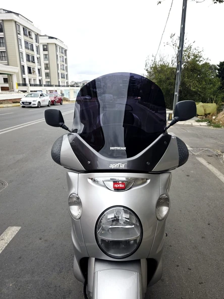 MOTOCAM Aprilia Scarabeo 500 Ön Cam 49cm 2003-2008 Model Siyah Renkli 4mm ürün görseli 1