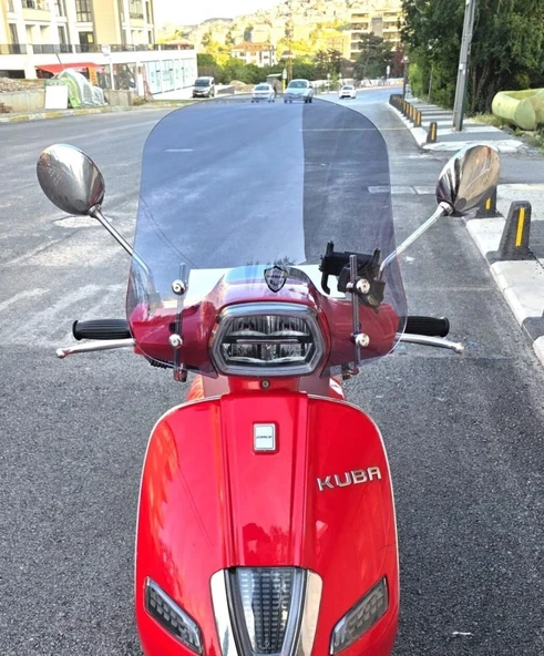 MOTOCAM Küba Grace 125 Ön Cam 2023-2026 Model 42cm Füme Renkli  APARATSIZ ürün görseli 1