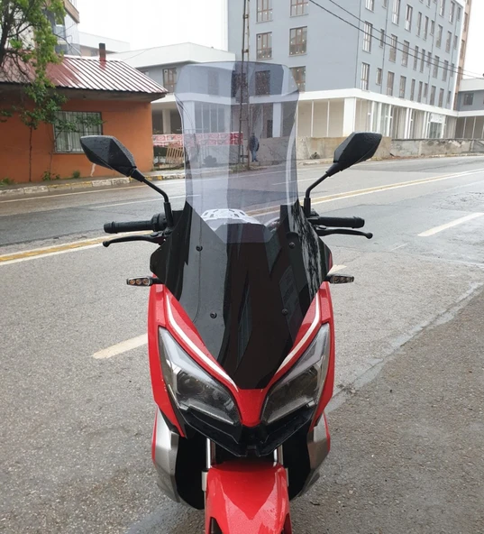 MOTOCAM QJ ATR 125 Ön Cam 2023-2026 Model 78cm Füme Renkli 4mm UZUN ürün görseli 1