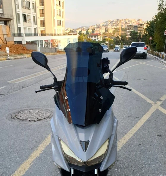 MOTOCAM Motolüx Mtx 125 Ön Cam 2022-2026 Model 75cm Siyah Renkli 4mm UZUN ürün görseli 1