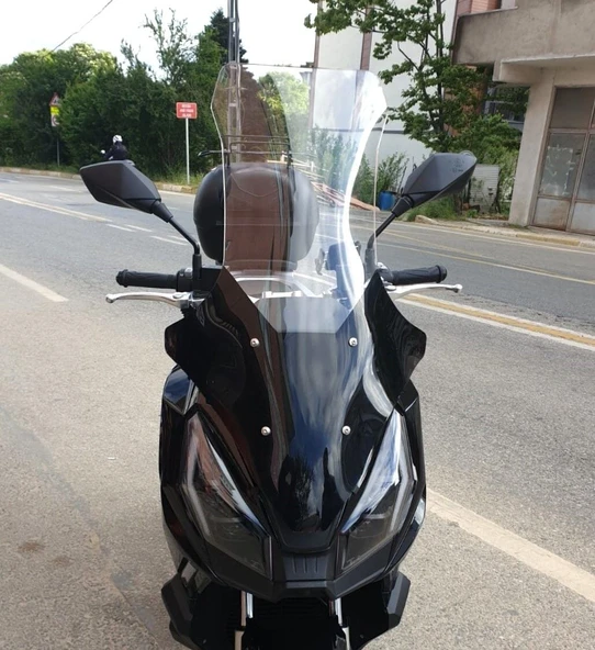 MOTOCAM Kanuni Seha 250 Ön Cam 2022-2026 Model 78cm Şeffaf Renkli 4mm UZUN ürün görseli 1