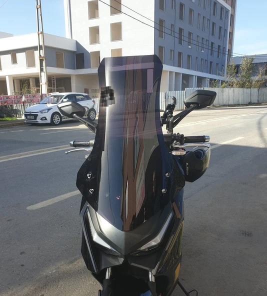 MOTOCAM Kymco Krv 200 Ön Cam 2022-2026 Model 75cm Siyah Renkli 4mm UZUN ürün görseli 1