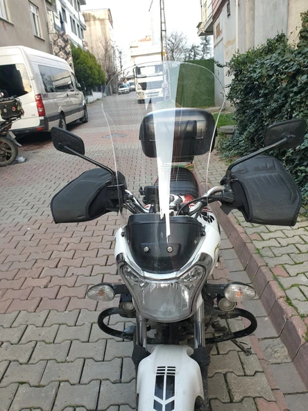 MOTOCAM Bajaj V15 Ön Cam 2017-2018 Model 57cm Şeffaf Renkli 4mm ürün görseli 1