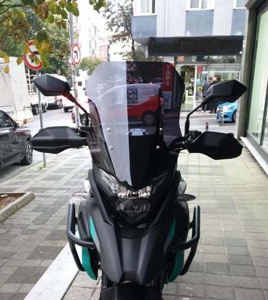 MOTOCAM Kove 510 X Ön Cam 2024-2026 Model 53cm Siyah Renkli 4mm ürün görseli 1