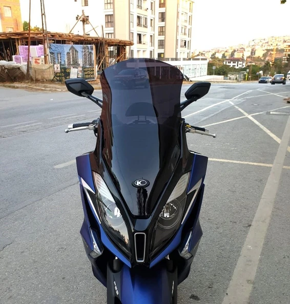 MOTOCAM Kymco Downtown 250i Ön Cam 2016-2026-2026 Model 78cm Siyah Renkli 4mm UZUN ürün görseli 1