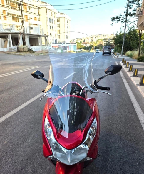 MOTOCAM Honda PCX Ön Cam 2011-2013 Model 83cm Şeffaf Renkli 4mm UZUN ürün görseli 1