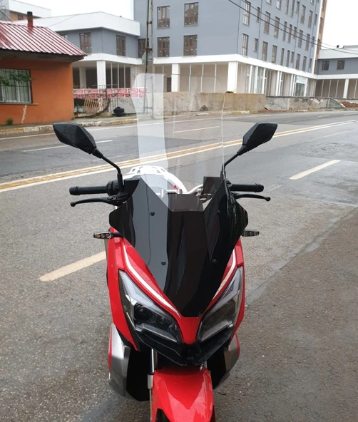 MOTOCAM QJ ATR 125 Ön Cam 2023-2026 Model 78cm Şeffaf Renkli 4mm UZUN ürün görseli 1