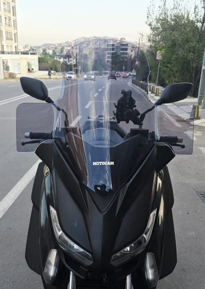 MOTOCAM Yamaha Xmax Ön Cam 2014-2017 Model 59cm Füme Renkli 4mm ELCİKLİ ürün görseli 1