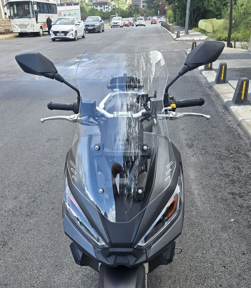 MOTOCAM Falcon Trex 188 Ön Cam 2022-2026 Model 55cm Şeffaf Renkli 4mm KISA ürün görseli 1