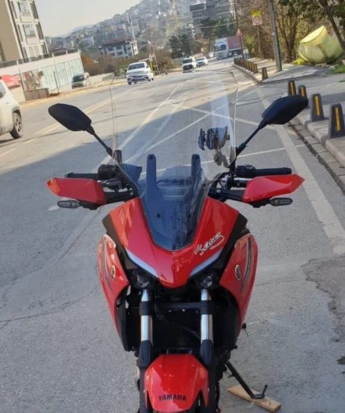 MOTOCAM Yamaha Tracer 700 Ön Cam 2021-2026 Model 59cm Şeffaf Renkli 4mm Uzun ürün görseli 1