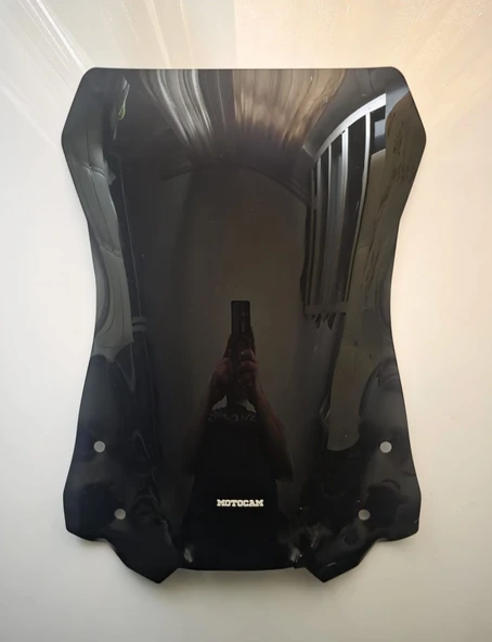 MOTOCAM Suzuki V-Strom DL 650 Ön Cam 2017-2023 Model 52cm Siyah Renkli 4mm Kapaklı ürün görseli 1