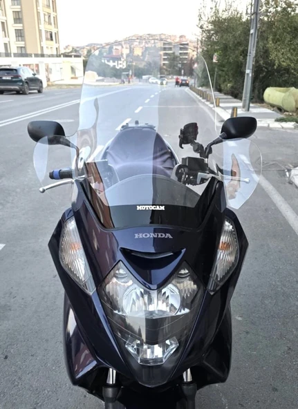 MOTOCAM Honda Silverwing FJS 600 Ön Cam 2001-2012 Model 68cm Şeffaf Renkli 4mm ELCİKLİ ürün görseli 1