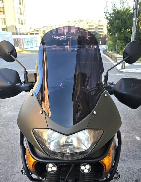 MOTOCAM Honda Transalp XL 650 Ön Cam 2000-2008 Model 54cm Siyah Renkli 4mm ürün görseli 1