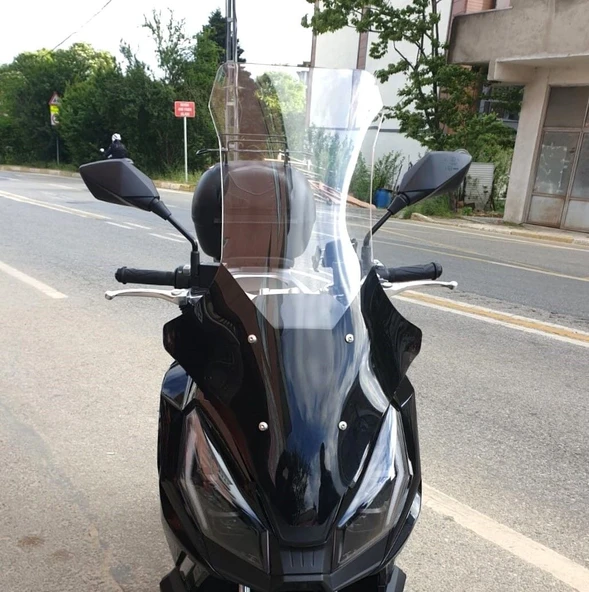 MOTOCAM Motolüx Wow 150  Ön Cam 2023-2026 Model 78cm Şeffaf Renkli 4mm UZUN ürün görseli 1