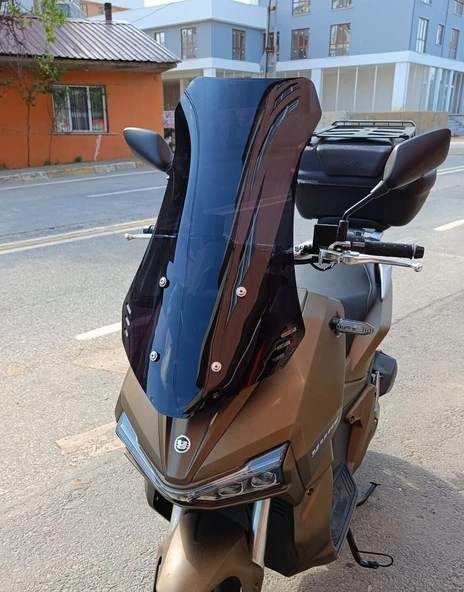 MOTOCAM Yuki Adventure 150 Ön Cam 2023-2026 Model 75cm Siyah Renkli 4mm UZUN ürün görseli 1