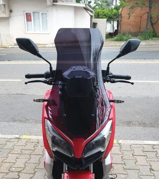 MOTOCAM RKS Reale 125 Ön Cam 2023-2026 Model 75cm Siyah Renkli 4mm UZUN ürün görseli 1