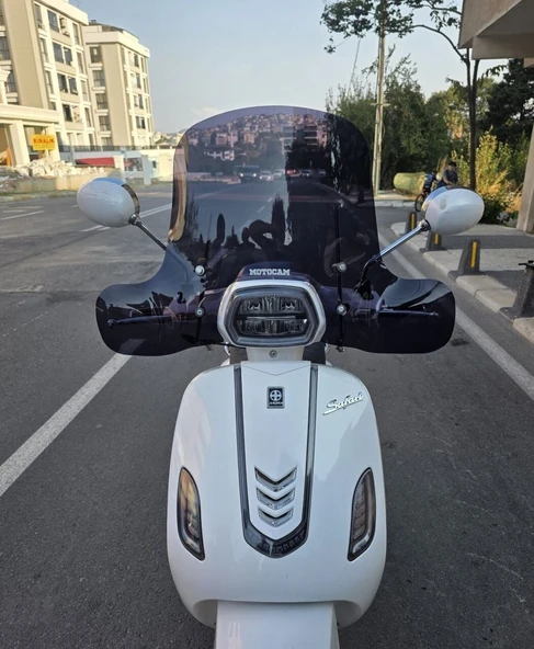 MOTOCAM Arora Safari 50 Ön Cam 2021-2026 Model 37cm Siyah Renkli 4mm Elcikli APARATSIZ ürün görseli 1