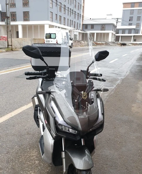 MOTOCAM Küba Rubano 150 Ön Cam 2023-2026 Model 75cm Şeffaf Renkli 4mm UZUN ürün görseli 1