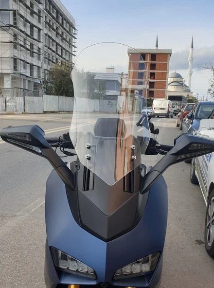 MOTOCAM Yuki Huracan 250 Ön Cam 2022-2026 Model 70cm Şeffaf Renkli 4mm ürün görseli 1