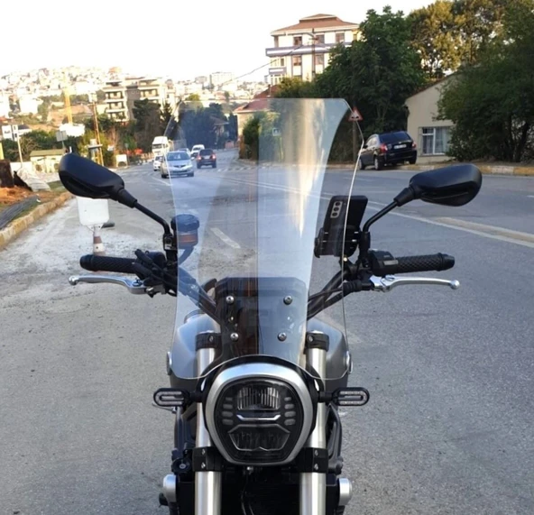 MOTOCAM Voge ACX 525 Ön Cam 2023-2026 Model 58cm Şeffaf Renkli 4mm ürün görseli 1