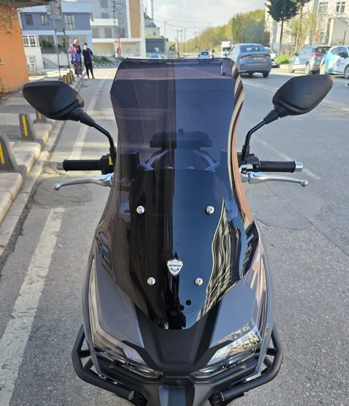 MOTOCAM RKS Freccia Ön Cam 2022-2026 Model 55cm Siyah Renkli 4mm KISA ürün görseli 1