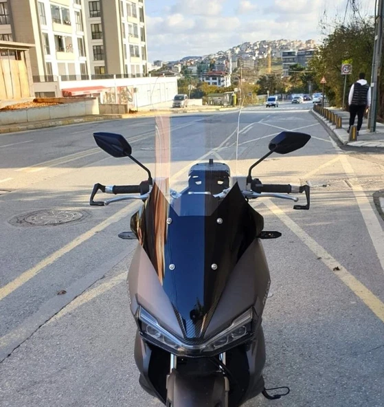MOTOCAM Falcon Trex 188 Ön Cam 2022-2026 Model 78cm Şeffaf Renkli 4mm UZUN ürün görseli 1