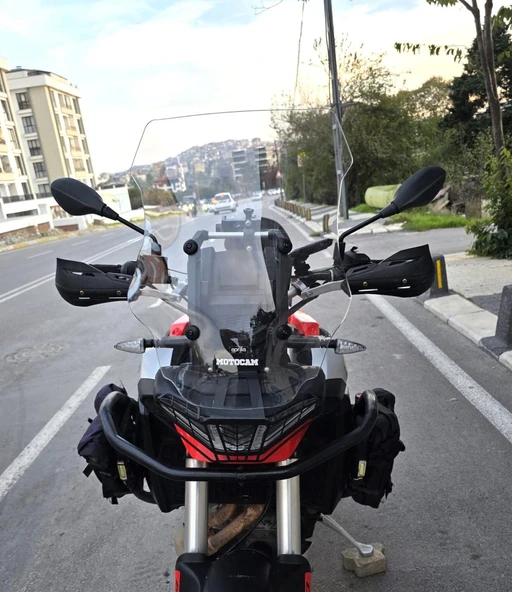 MOTOCAM Aprilia Tuareg 660 Ön Cam 2022-2026 Model 58cm Şeffaf Renkli 4mm ürün görseli 1