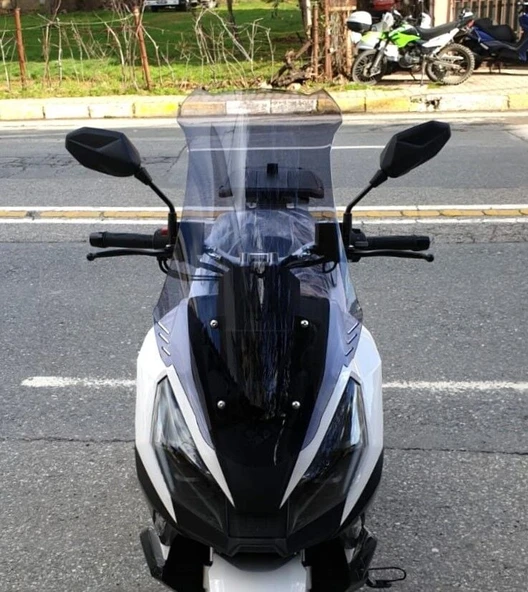 MOTOCAM Volta Apec Apx7 Ön Cam 2025-2026 Model 75cm Füme Renkli 4mm UZUN ürün görseli 1