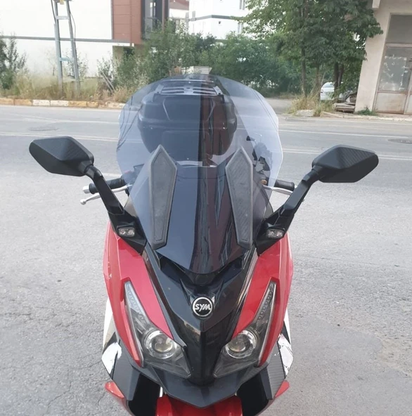 MOTOCAM SYM Cruisym 250 İ Ön Cam 2018 Model 57cm Füme Renkli 4mm UZUN ürün görseli 1