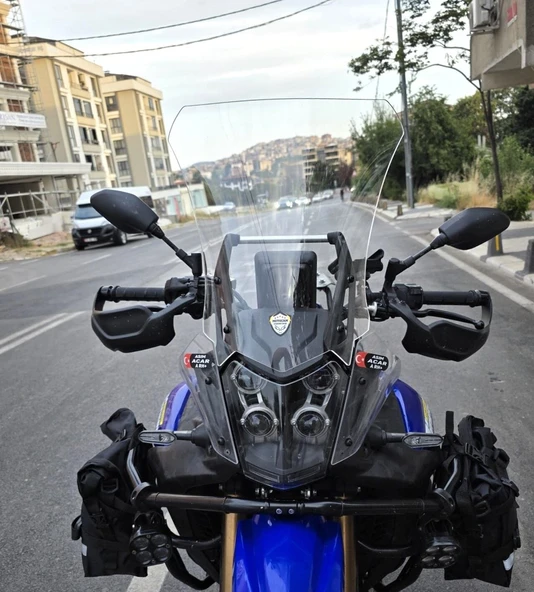 MOTOCAM Yamaha Tenere 700 World Raid Ön Cam 2023-2024 Model 45cm Şeffaf Renkli 4mm ürün görseli 1