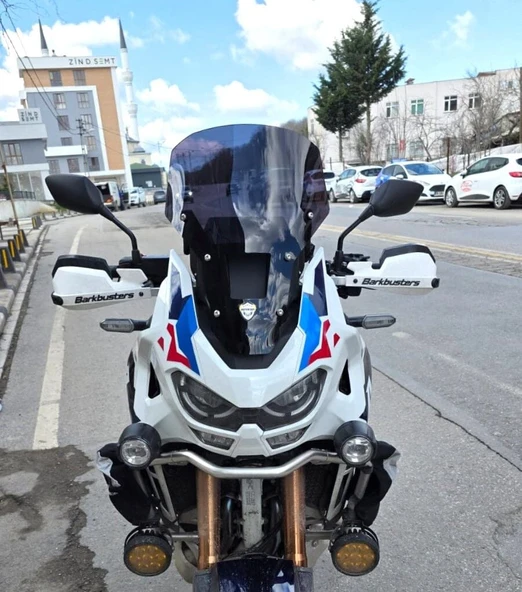 MOTOCAM Honda Africa twin CRF 1100 L4 Ön Cam 2023-2026 Model 46cm Siyah Renkli 4mm ORİJİNAL BOYLU ürün görseli 1