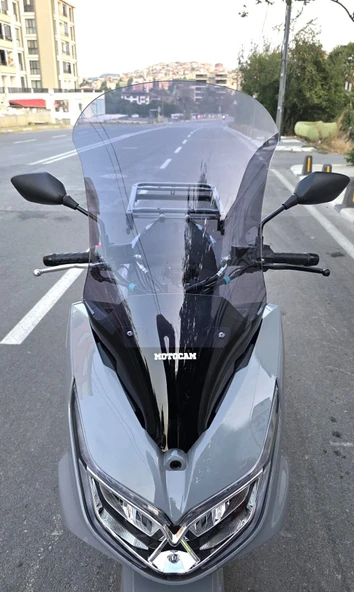 MOTOCAM Motolüx MCX 125 Ön Cam 2024-2026 Model 68cm Füme Renkli 4mm ürün görseli 1