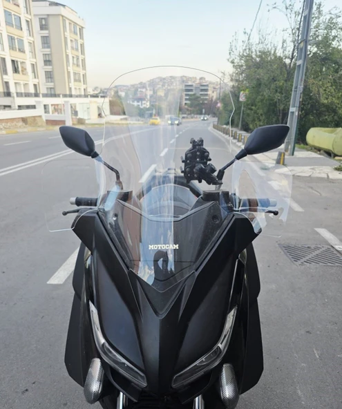 MOTOCAM Yamaha Xmax Ön Cam 2014-2017 Model 59cm Şeffaf Renkli 4mm ELCİKLİ ürün görseli 1