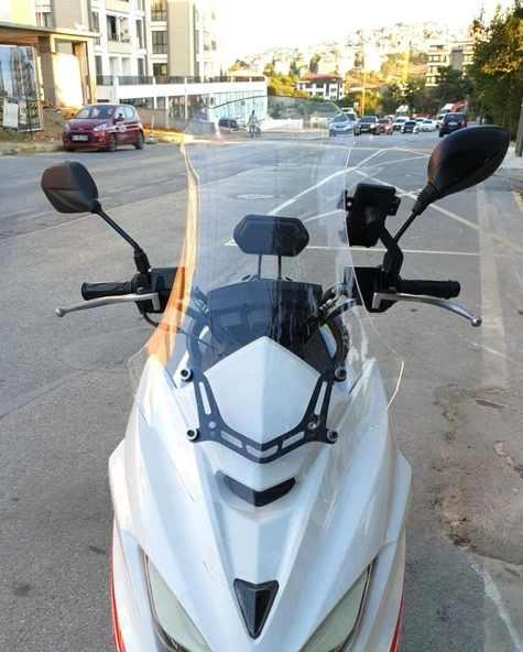 MOTOCAM Motolüx Mtx 125 Ön Cam 2022-2026 Model 75cm Şeffaf Renkli 4mm UZUN ürün görseli 1