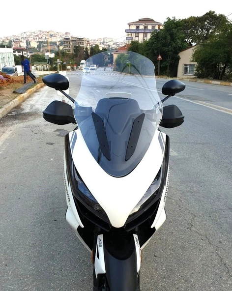 MOTOCAM Zontes ZT 250 T-E Ön Cam 2023-2026 Model 73cm Şeffaf Renkli 4mm ürün görseli 1