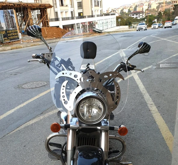 MOTOCAM Suzuki VL 800 Ön Cam 2004-2016 Model 61cm Şeffaf Renkli 4mm APARATSIZDIR ürün görseli 1