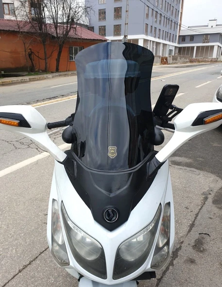 MOTOCAM SYM Gts Evo 250 Ön Cam 2006-2015 Model 63cm Siyah Renkli 4mm 10cm daha Uzun ürün görseli 1