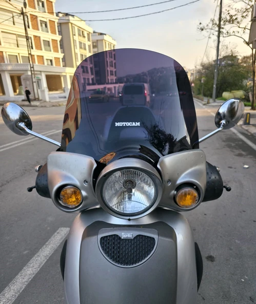 MOTOCAM Aprilia Scarabeo 200 Ön Cam 45cm 2002-2007 Model Siyah Renkli 4mm ürün görseli 1