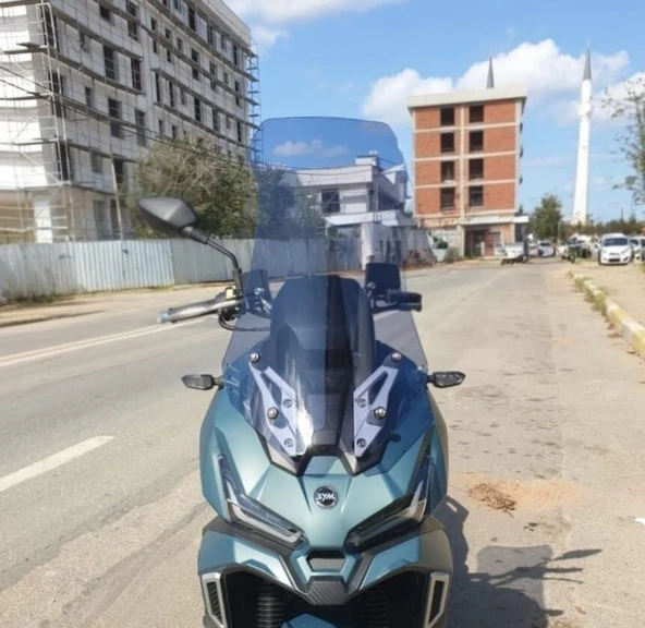 MOTOCAM SYM Adx 125 Ön Cam 2023-2026 Model 62cm Füme Renkli 4mm ürün görseli 1