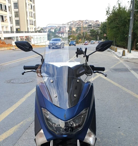 MOTOCAM Yamaha Nmax Ön Cam 2015-2020 Model 69cm Şeffaf Renkli 4mm ürün görseli 1